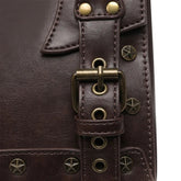 Retro Steampunk Vintage Industrial Gothic Medieval Leather Satchel Briefcase Bag